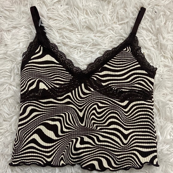 Brown zebra print top - Picture 1 of 2